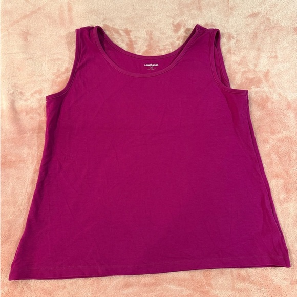 Lands' End Women's magenta petite Tank Top -Size L - Picture 7 of 12
